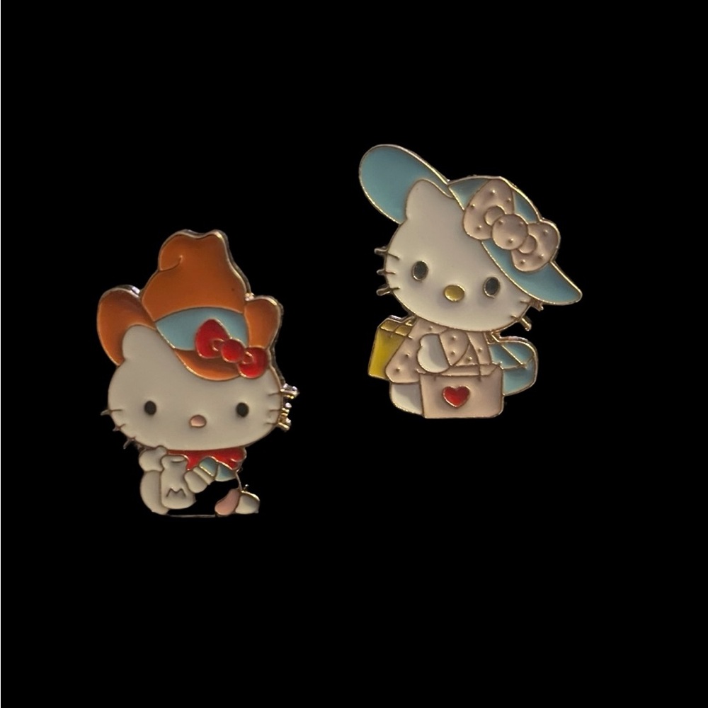 ˚✮ ༉‧ Hello Kitty Enamel Pin Set of 2